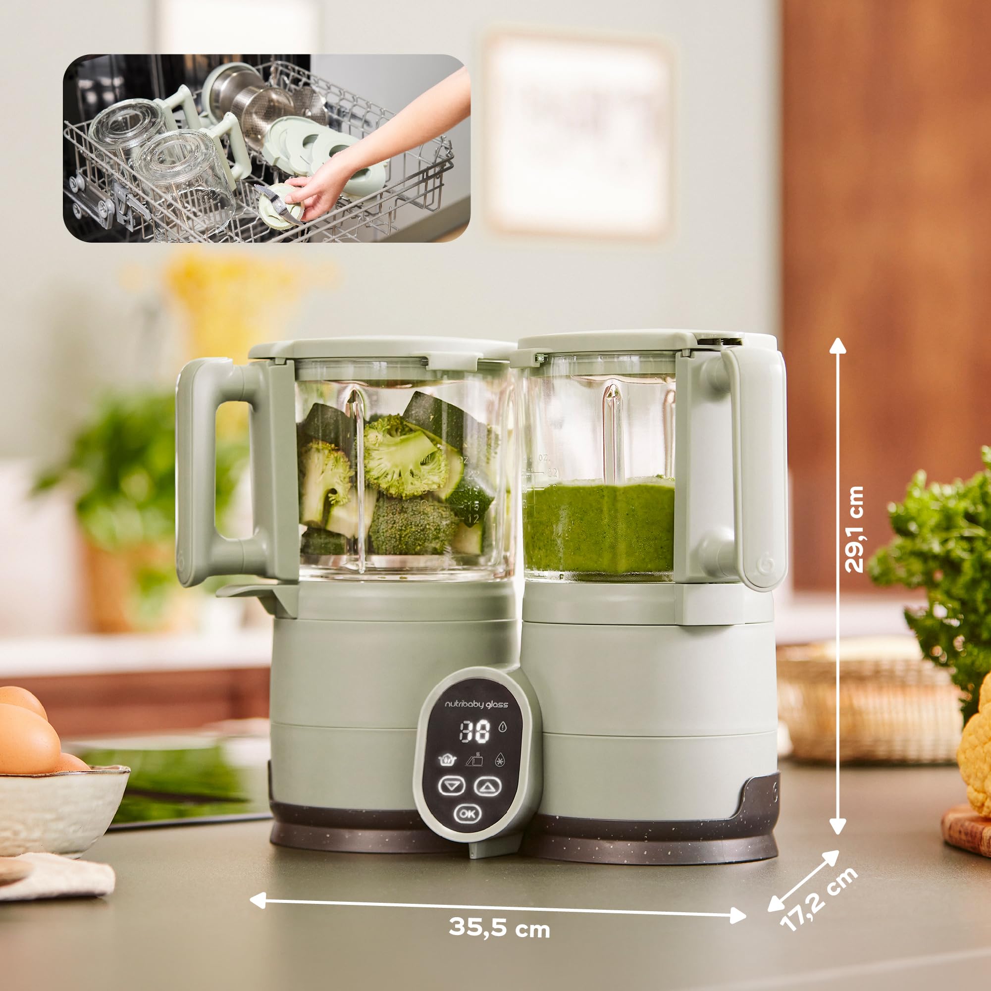 babymoov-nutribaby-glass-green-celadon-babynahrungszubereiter-4-in-1-dampfgarer- image 8