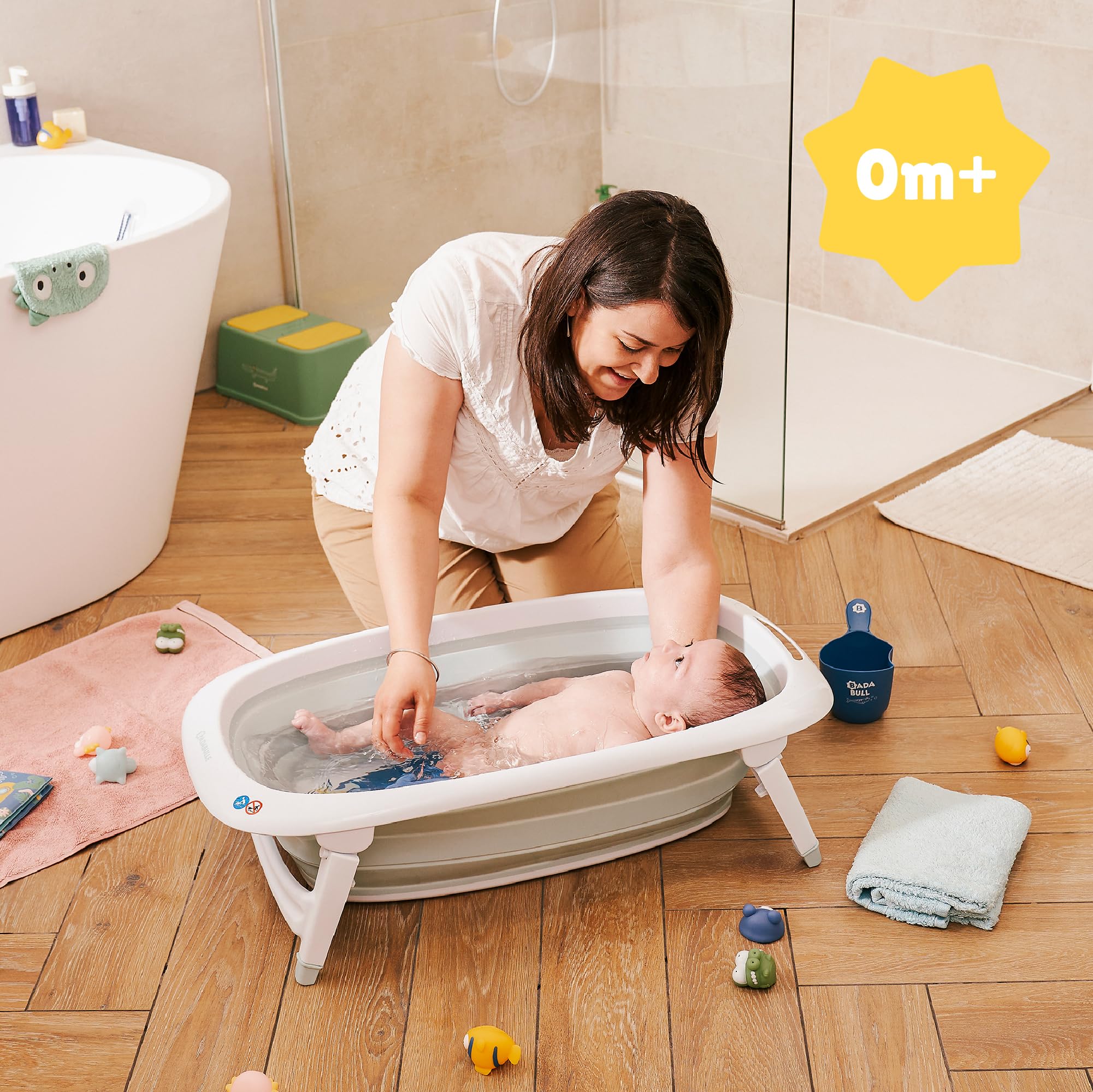 badabulle-faltbare-babybadewanne-ultrakompakte-faltbadewanne-35-l-mit-rutschfest image 2