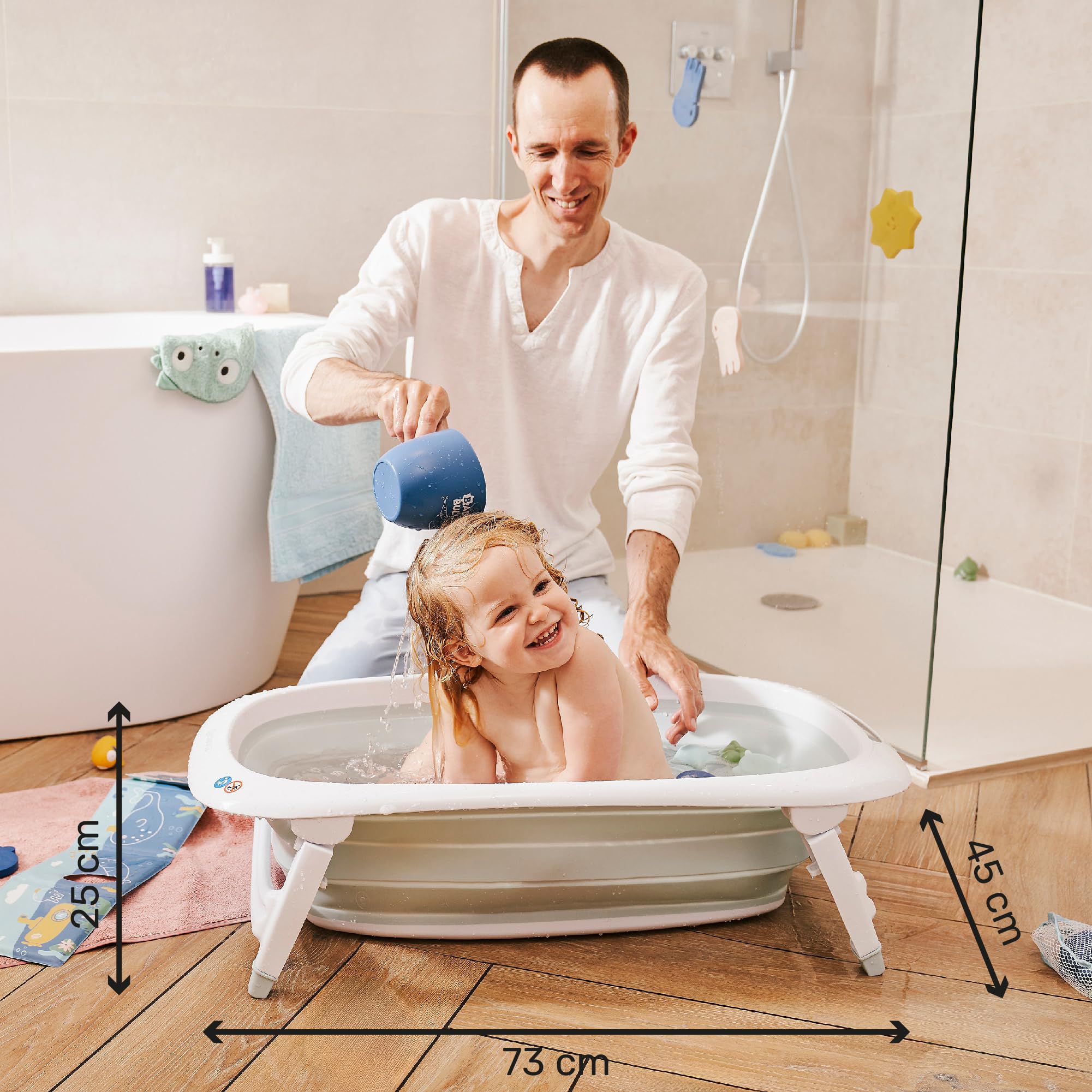 badabulle-faltbare-babybadewanne-ultrakompakte-faltbadewanne-35-l-mit-rutschfest image 8