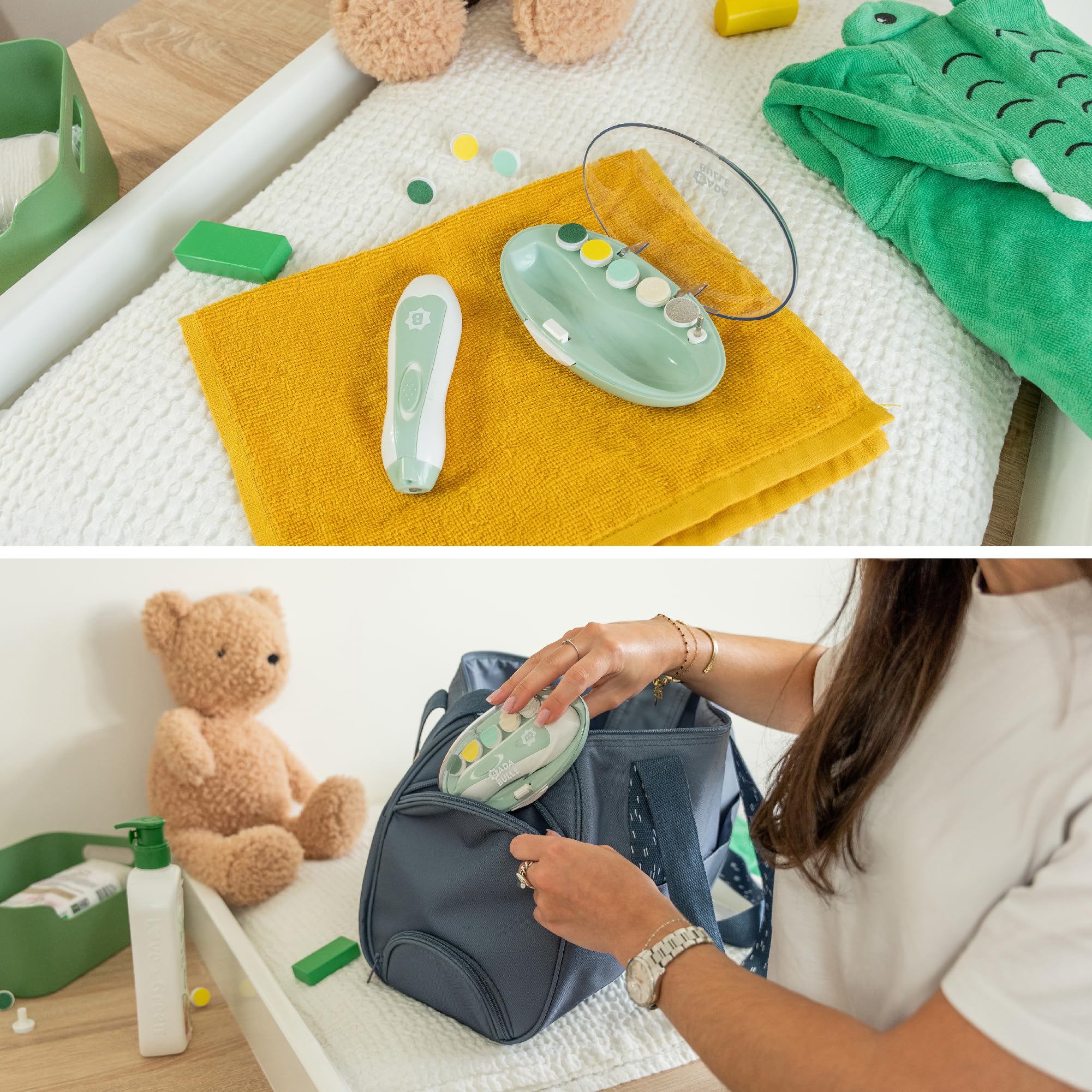 badabulle-elektrische-nagelfeile-baby-nagelpflegeset-mit-6-aufs-tzen-3-nachf-llp image 8