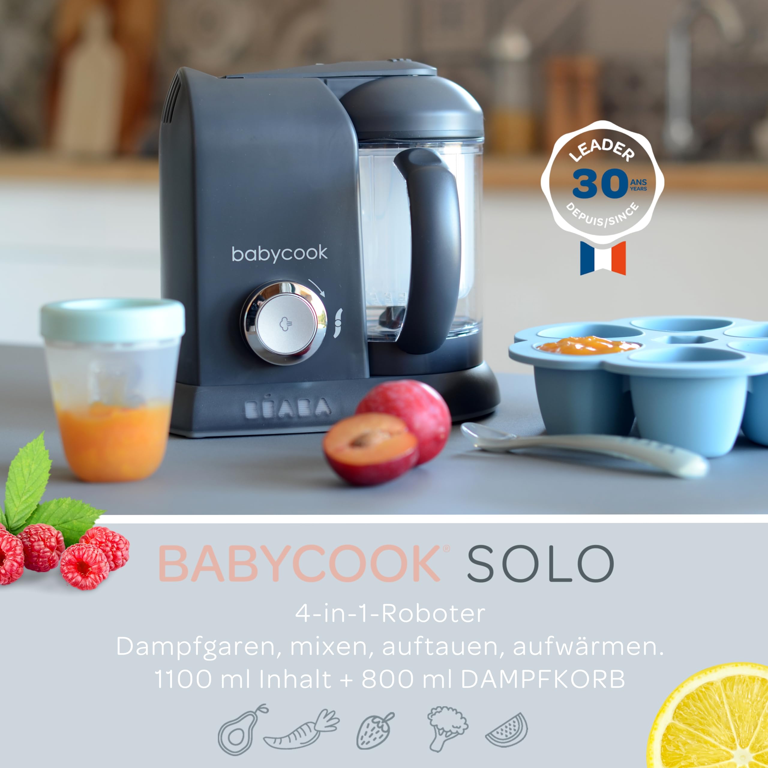 b-aba-babycook-solo-4-in-1-babynahrungszubereiter-mit-dampfgarer-mixer-auftau-un image 2