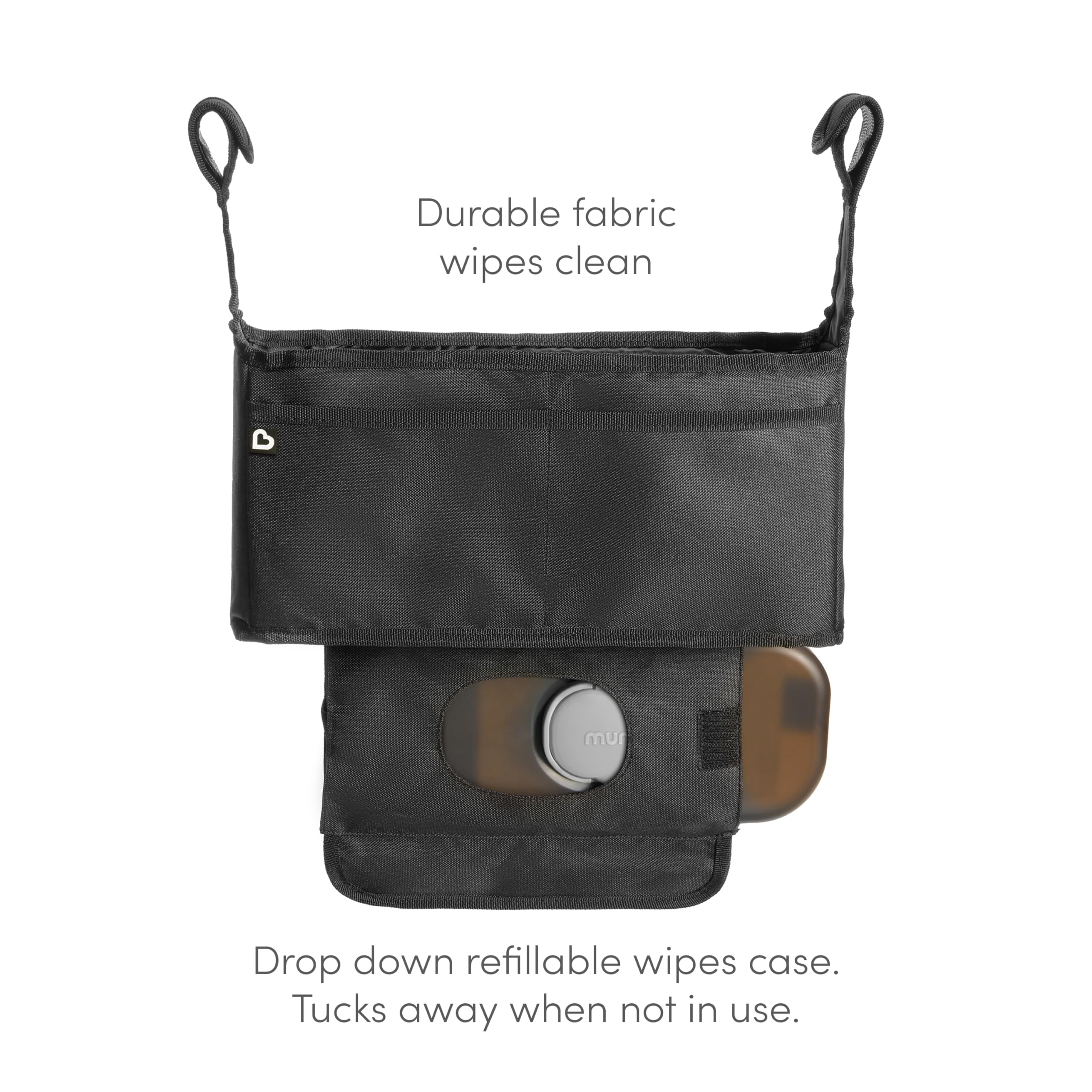 munchkin-kinderwagen-organizer-mit-2-tassenhaltern-universal-fit-mit-rutschfeste image 5