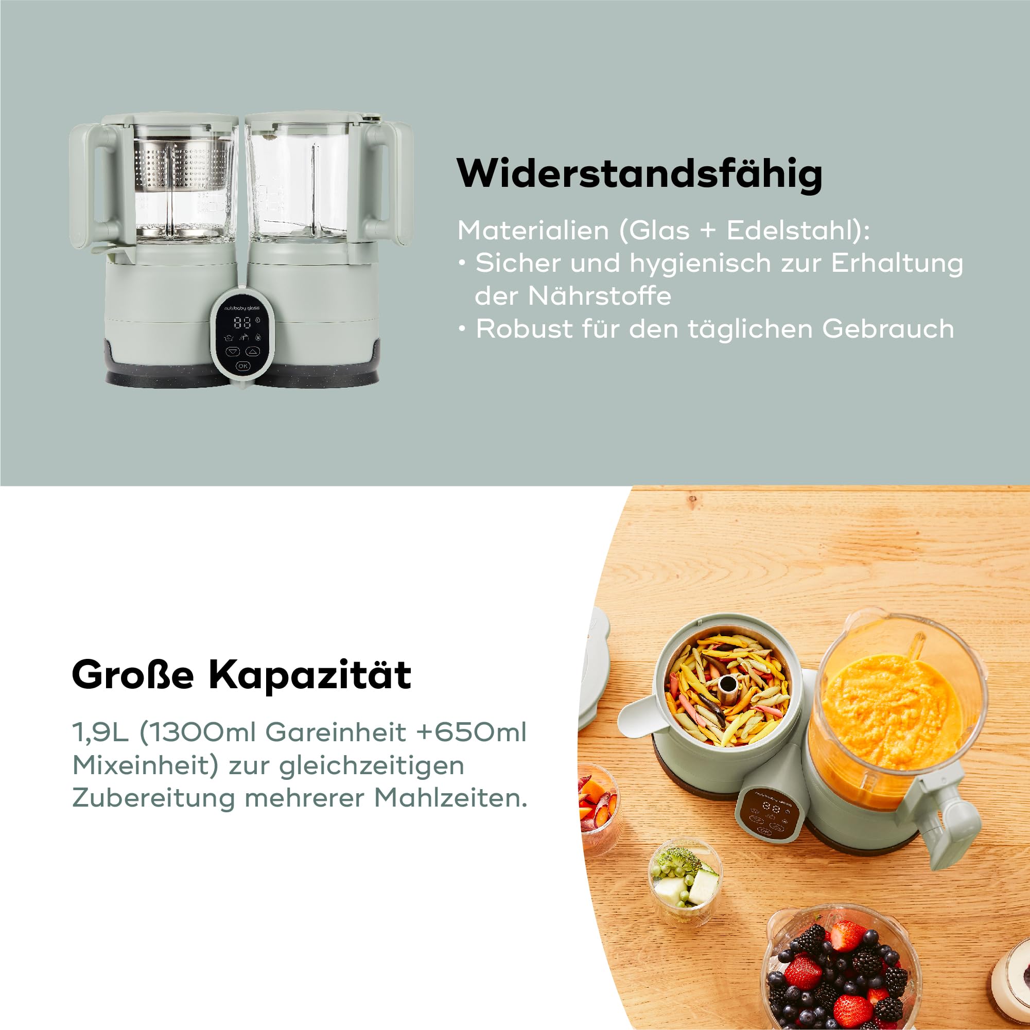 babymoov-nutribaby-glass-green-celadon-babynahrungszubereiter-4-in-1-dampfgarer- image 6