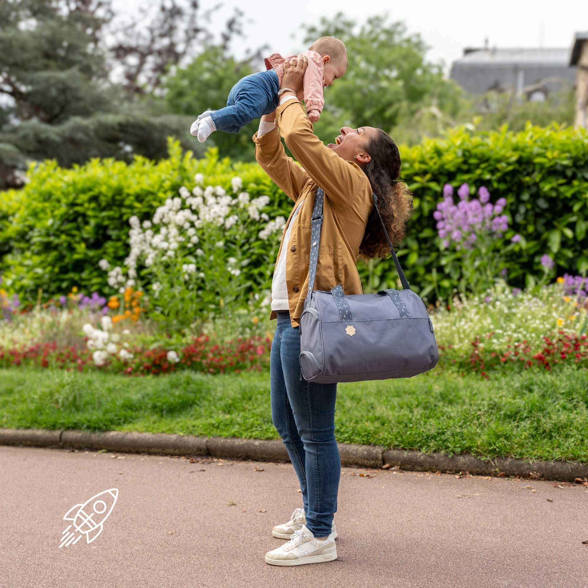 badabulle-wickeltasche-pocketstyle-kinderwagentasche-mit-wickelzubeh-r-gro-es-fa image 2