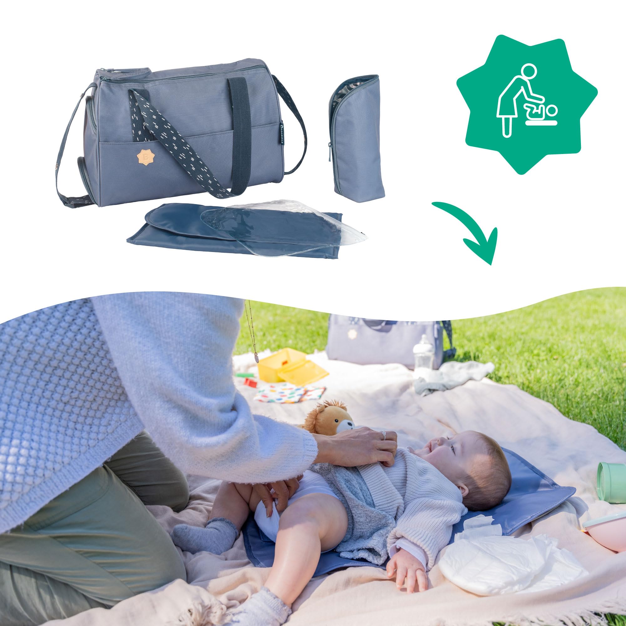 badabulle-wickeltasche-pocketstyle-kinderwagentasche-mit-wickelzubeh-r-gro-es-fa image 5