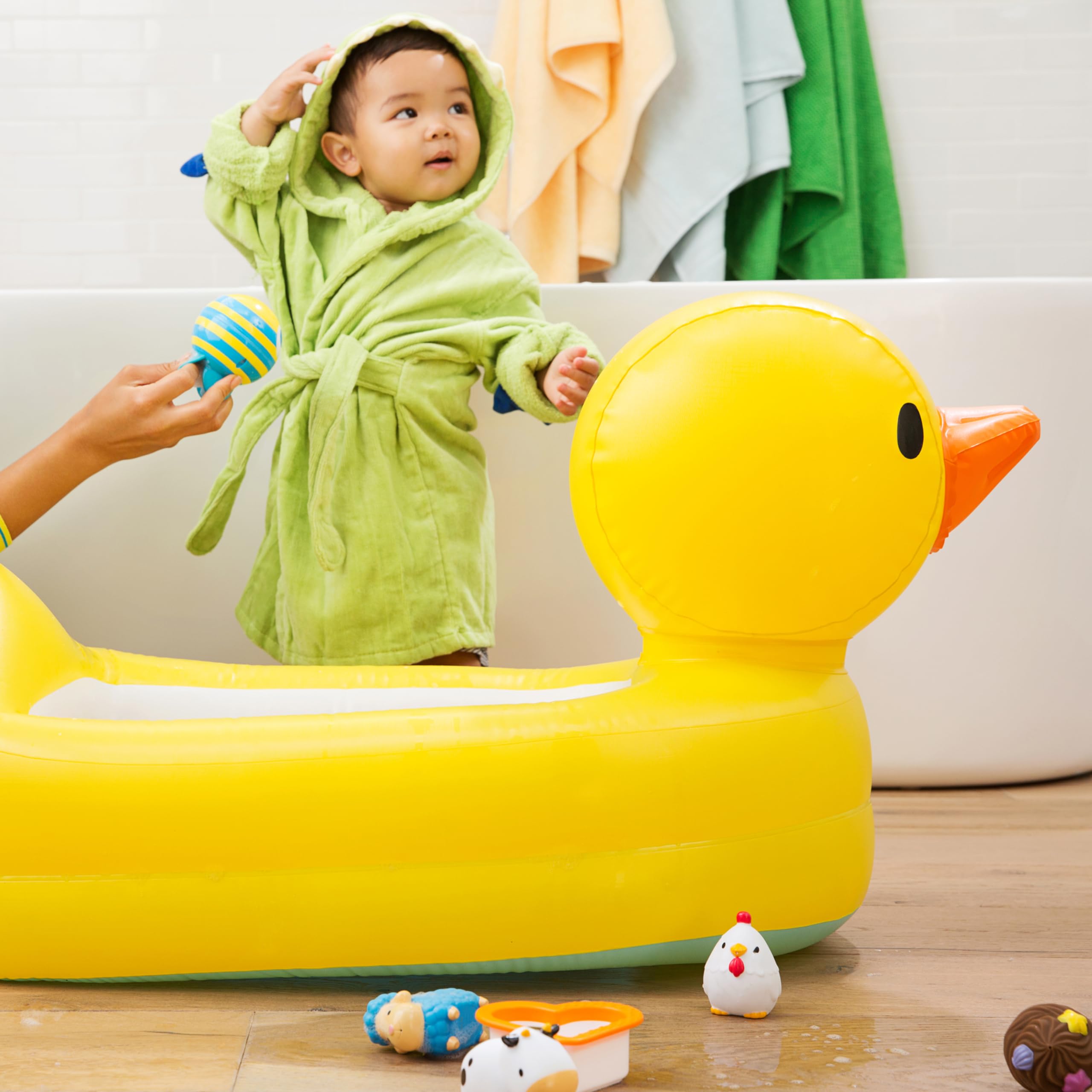 munchkin-white-hot-enten-badewanne-aufblasbare-babybadewanne-6-24-monate-mit-whi image 3