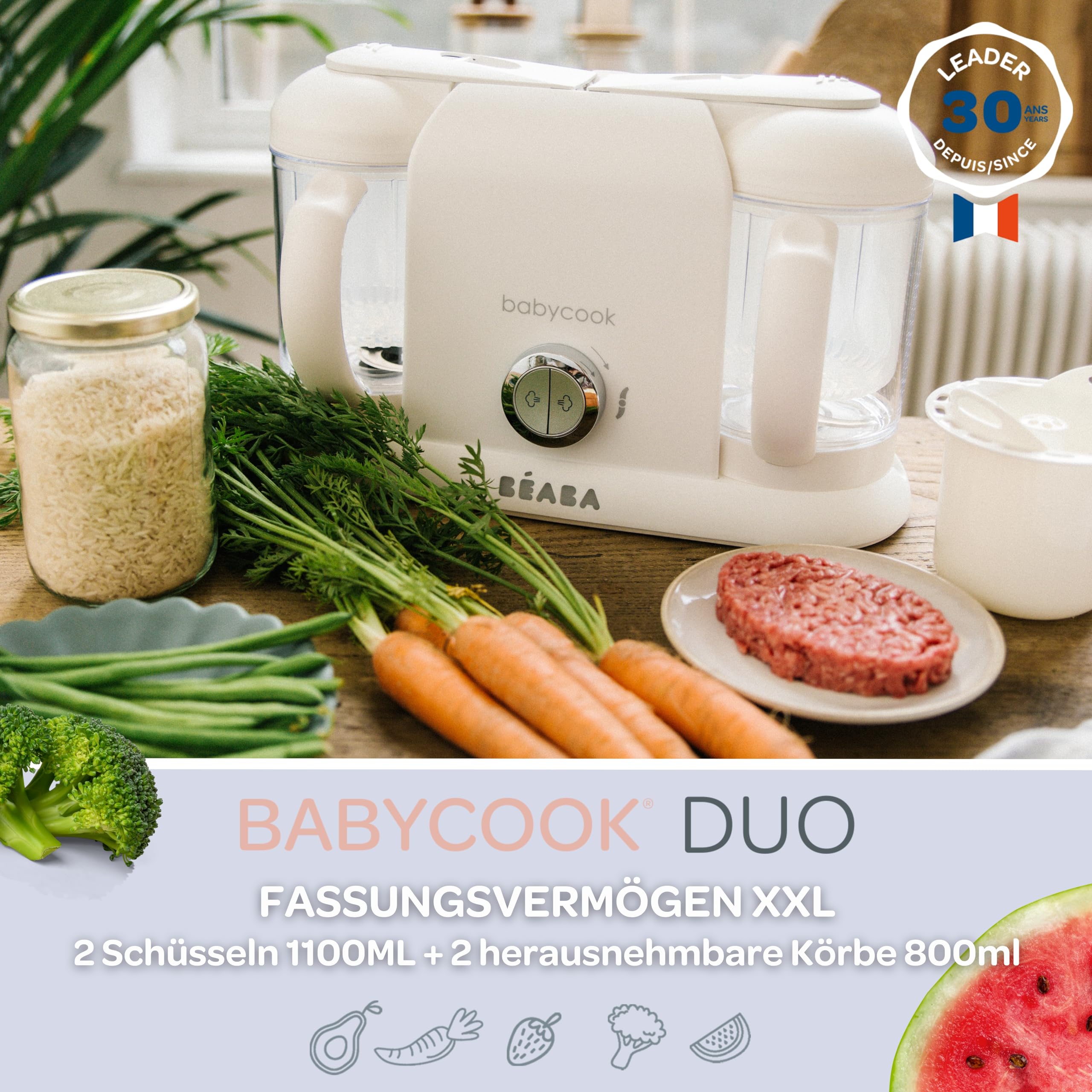 b-aba-babycook-duo-babynahrungszubereiter-4in1-dampfgarer-und-mixer-mit-xxl-fass image 2