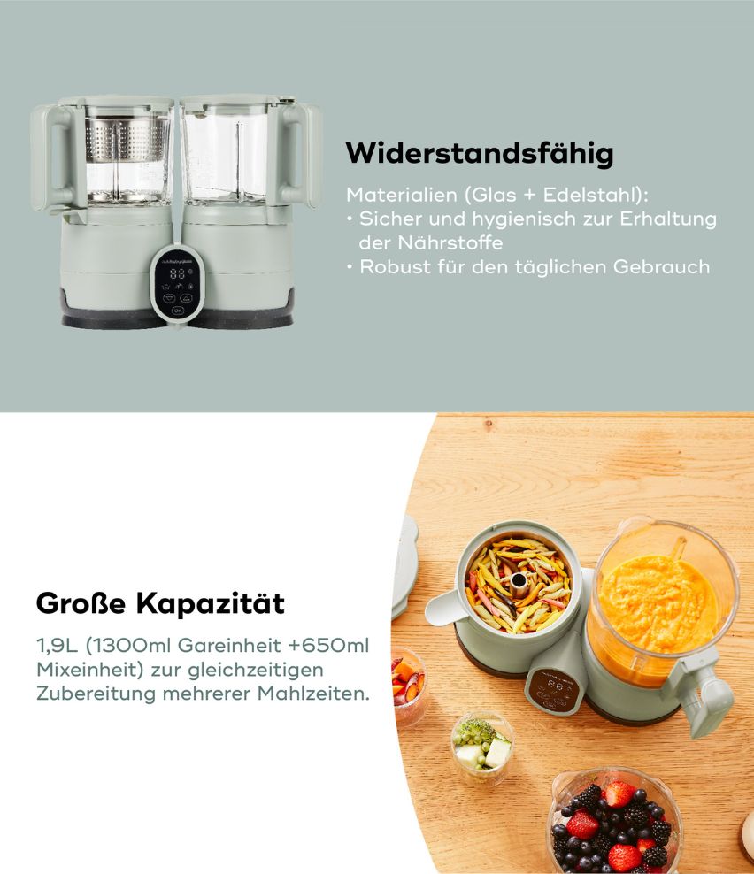 babymoov-nutribaby-glass-babynahrungszubereiter-4-in-1-dampfgaren-mixen-auftauen image 7